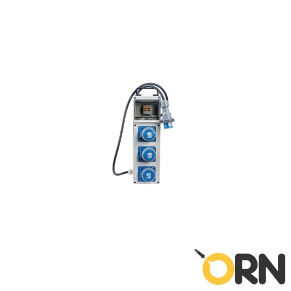 Quadri VB IP65 termoplastico 3 prese blu